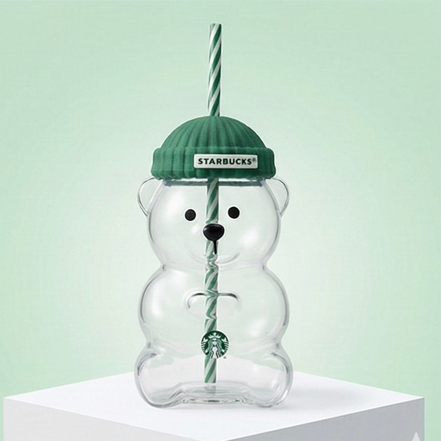 Bear-Shaped Glass Cup