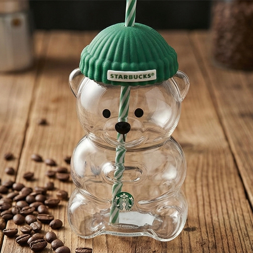Bear-Shaped Glass Cup